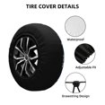 thumbnail image 2 of Sikiie Dragon PVC Leather Spare Tire Wheel Cover Spare Tire Cover, for Car Truck SUV Camper Trailer Universal Fit(14-17in)-17 inch, 2 of 6