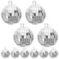 thumbnail image 1 of FENGGUIQU 10Ud Bola Disco Decorativa Colgante Plateada Para Ambiente Festivo Y Hogar, 1 of 6