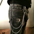 thumbnail image 3 of NUZYZ 1/2/5Pcs Unisex Multi-layer Anti-Lost Pants Jeans Wallet Pocket Chain Keychain, 3 of 8