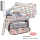 thumbnail image 5 of Estuche para lápices de gran capacidad, estuche portátil de gran capacidad, estuche para bolígrafos de almacenamiento grande, estuche para lápices para oficina, caja de viaje (blanco a cuadr, 5 of 5