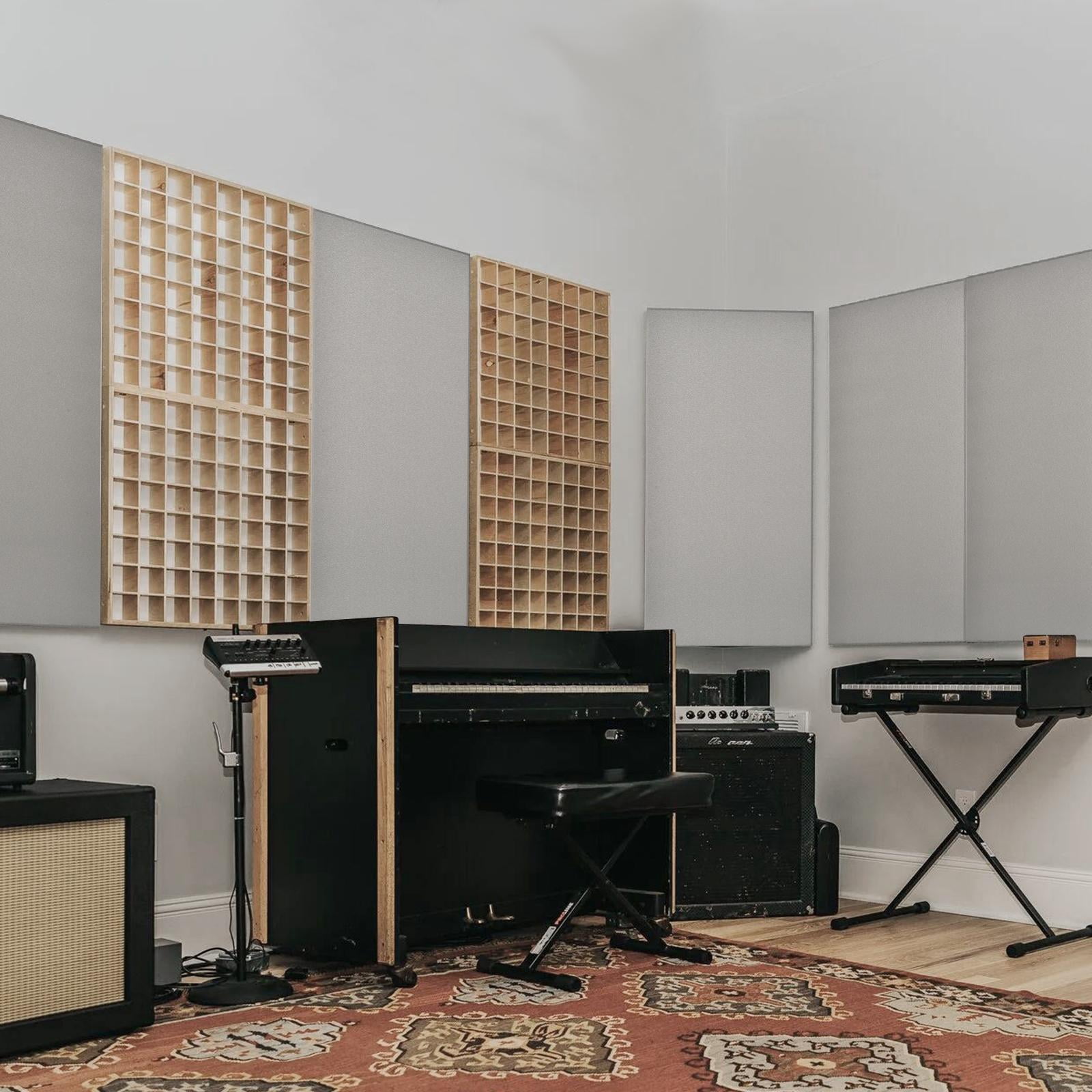 2Pcs ATS Acoustic Panel 24x47x1 Inches, Beveled Edge (Fog)