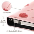 thumbnail image 4 of PU Leather Photo Album with Self-Adhesive Pages Scrapbook DIY Picture Holds 20+ Sheets Red Heart-shaped Lollipops, 4 of 9