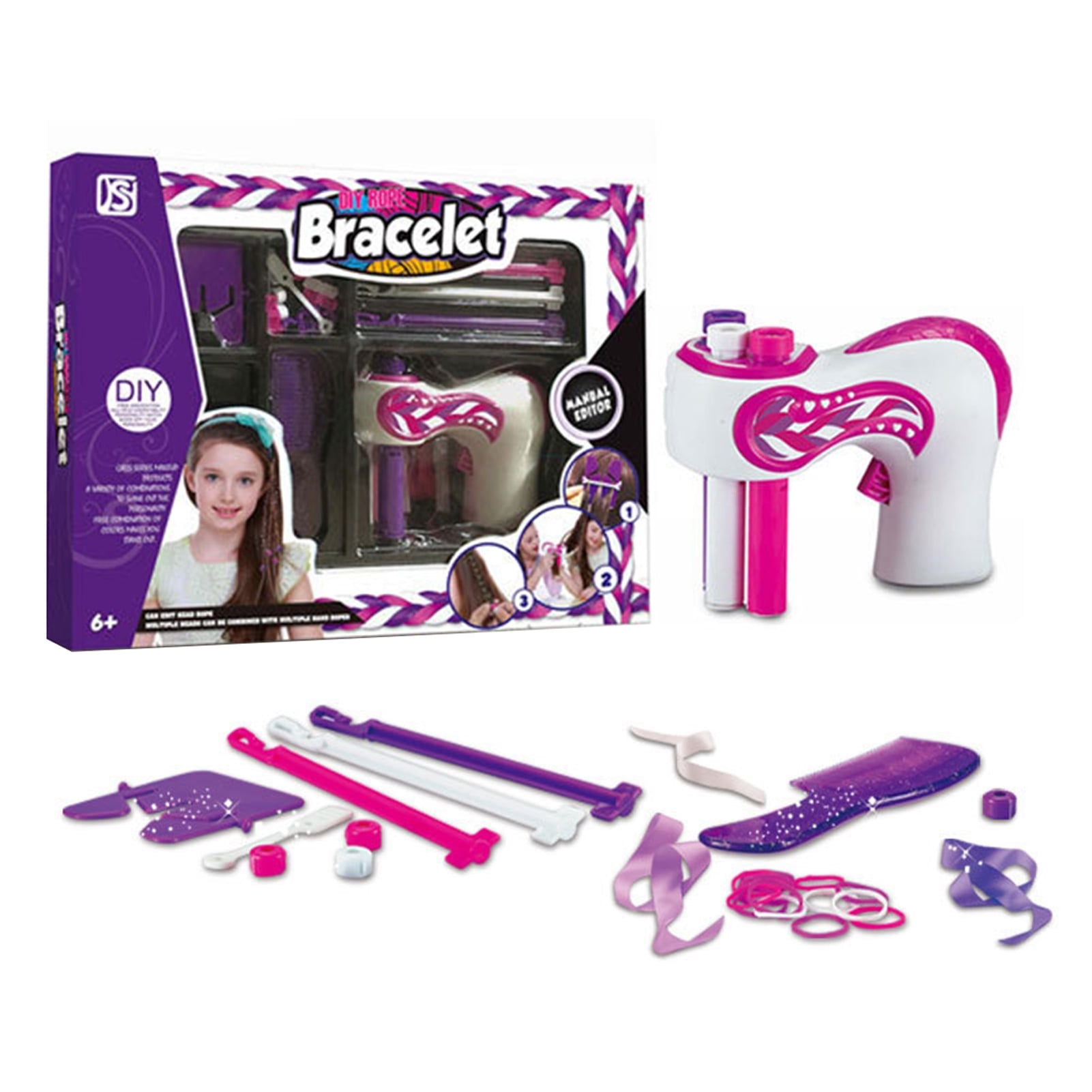 Electric Hair Braider | Hair Braiding Machine Automatic Hair Braiding Tools  | Portable Hair Twisters Machine Device for Kids Teen Girls DIY Hair  Styling Salon Toy, Batteries Not Included 