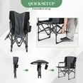 thumbnail image 4 of Studyset Oversized Camping Directors Chair,Portable Folding Lawn Chairs for Adults Heavy Duty with Side Table,Pocket,Outdoor Foldable Camp Chair for Beach,Fishing,Picnic,Lawn,Concert,2 Pack, 4 of 7