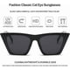 thumbnail image 3 of A pair of square cat-eye female sunglasses fashion oversized cat-eye classic female sunglasses (black frame with gray lenses), 3 of 3
