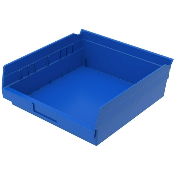 Akro-Mils 30170 Plastic Nesting Shelf Bin Box, (12-Inch x 11-Inch x 4-Inch), Blue, (12-Pack)