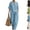 16# Light Blue, variant on 2026 New Women's Casual Minimalist Linen 2 Piece Set 3/4 Sleeve Top and Pants Summer Travel Vacation Outfits,Green,XXL