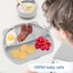thumbnail image 2 of Muyoka Juego de vajilla de silicona para bebés y niños pequeños, tazón y plato dividido y babero ajustable y cuchara suave y tenedor, para bebés y niños pequeños, fácil de limpiar Muyoka Hogar, 2 of 7