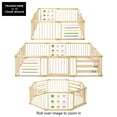 thumbnail image 6 of ZETY Wooden Foldable Baby Playpen 8-Panel Extra Large 63x63 in Play  Yard for Babies, 6 of 8