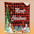thumbnail image 2 of YELEE Meaningful Gifts for Christmas Snowman Christmas Tree Checkered Print Blanket Softness Thorw Unique Present for Xmas Family Party 50"x60", 2 of 7