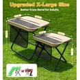 thumbnail image 4 of 2 Pack XL Portable Chairs for Adults, 14.2" Wide Seat & Knee-Frien Folding Stool Pocket Chair, Foldable Backpack Stool, Heavy Duty Collapsible Camping Seat for Fishing Travel - Khaki, 4 of 8