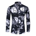 thumbnail image 1 of Camisa De Manga Larga Con Estampado Vintage Para Hombre, 1 of 3