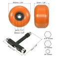 thumbnail image 2 of Uxcell 52mm Skateboard Wheels and Bearings Set Street Wheels for Skateboards Cruiser Wheel 95A, Orange Black 4 Pack, 2 of 6