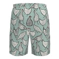 thumbnail image 6 of Naloa Hand Drawn Chickens Men's Beach Shorts, Surfing shorts, Swim trunks, Quick Dry Swim Trunks for Surfing Beach Fun - Large, 6 of 9