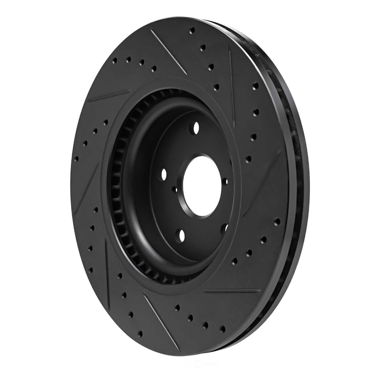 Dynamic Friction Company 633-13049L DFC Brake Rotor - Drilled And Slotted - Black