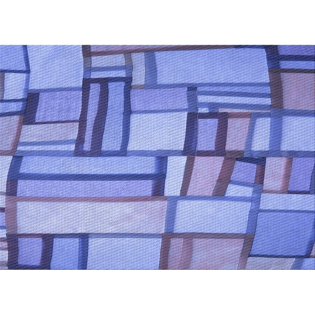 Ahgly Tapis Rectangulaire Lavable en Machine Intérieur Transitionnel Bleu Ciel, 5 Pieds x 8 Pieds