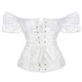 thumbnail image 4 of Babysbule Womens Clearance Shapewear Ladies Sexy Solid Vintage Tunic Corset Tube Waist Support Body Sculpting Abdominal Tightening Breasted Tops, 4 of 8