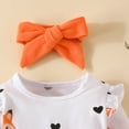 thumbnail image 5 of CAUYDY 0 3 6 9 Months 1T 2T Baby Girl Cute Clothing Set Infant Girls Long Sleeve Bodysuit Newborn Fall Winter Romper Preemie Outfit Sizes 6-9 Months,Orange, 5 of 7