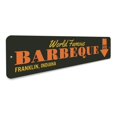 thumbnail image 3 of World Famous Barbecue Novelty Sign, Metal Wall Decor - 4x18 inches, 3 of 4