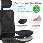 Sihoo M57 Ergonomic Office Chair, Adjustable Swivel Mesh High Back Desk Chair with Headrest, Lumbar Support, Black