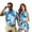Blue Palm Leaf, variant on KUIFORTI Matching Couple Tennis Shirts Sea Turtle Matching Couple Sport Shirts Woman Golf Clothing Set with Pocket Built in Shorts Quick Dry for Golf,Tennis,Hiking,Running,Gym