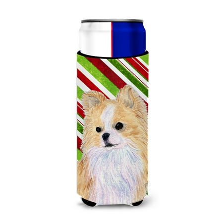 

Caroline s Treasures SS4542MUK Chihuahua Candy Cane Holiday Christmas Ultra Hugger for slim cans Slim Can multicolor