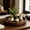 Brown1, variant on Brown Distressed Wooden Candle Tray - Round Farmhouse Pillar Candle Holder, Rustic Solid Wood Centerpiece for Coffee Table, Kitchen & Living Room