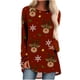 thumbnail image 2 of Puntoco Mujeres Casual Manga Larga Cuello Redondo tops Blusa Suelta Navidad Impreso Camisas Puntoco Puntoco-31, 2 of 5