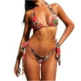 thumbnail image 2 of Daisyyozoid Women's Swimsuit Plus Size Bikini Split Two-Piece Beach With Chest Pad Swimsuit, 2 of 3