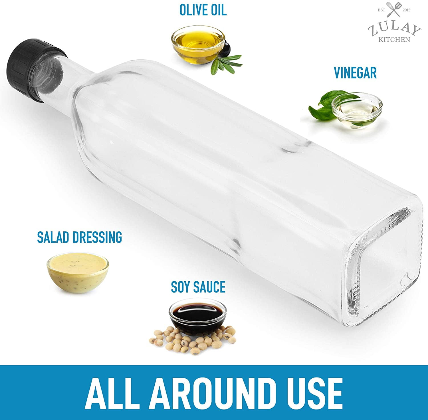 Zulay - Botella dispensadora de aceite de oliva fácil de usar para cocina,  dispensador de botellas d…Ver más Zulay - Botella dispensadora de aceite de
