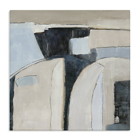 Stupell Industries Southwestern Beige & Grey Abstract Painting Wrapped Canvas Art Print Wall Art, 17 x 17