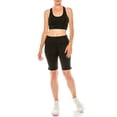 thumbnail image 2 of LA12ST Women High Waist Athleisure Yoga Shorts Workout Running Compression Exercise Biker Shorts Side Pockets, 2 of 3