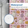 thumbnail image 4 of Halloween Shower Curtain, Bow-tie Pumpkin Polyester Fabric Bathroom Decor Curtain, Machine Washable Waterproof, Halloween Holiday Gift for Women Men, 72 x 72 Inches, 4 of 7