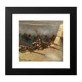 thumbnail image 2 of Jean-Baptiste Édouard Detaille 13x12 Black Modern Framed Museum Art Print Titled - Ambushed Behind a Wall. Line Infantrymen; a Fragment from the Panorama of the Battle of Champigny, 2 of 5