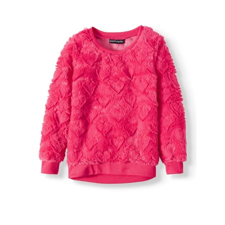 - KidTopia Textured Minky Plush Sweatshirt (Little Girls)