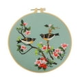 thumbnail image 2 of Clearance Office&Craft&Stationery under $5,Embroidery Starters Kit For Beginners With Embroidery Cloth Embroidery Hoop Threads And 3 Needles Beautiful Bird And Tree, 2 of 5