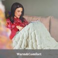 thumbnail image 6 of Sherpa Fleece Sofa Throw Blanket, Soft Plush Jacquard Fluffy Throw Blanket, 6 of 9