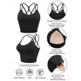 thumbnail image 4 of LELINTA Sports Bras for Women Padded Longline Yoga Cami Crop Tank Tops with Built-in Bra, 4 of 7