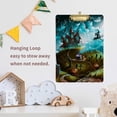 thumbnail image 5 of FMSHPON Halloween Mystery Witch Graveyard Castle Clipboard Hardboard Wood Nursing Clip Board and Pull for Standard A4 Letter 13x9 inches, 5 of 5