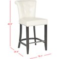 thumbnail image 5 of SAFAVIEH Addo Classic Glam Ring Counter Stool with Footrest, Flat Cream, 5 of 7