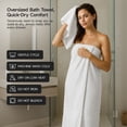 thumbnail image 4 of REDKISS 8-Piece 100% Cotton Towel Set, 600GSM Luxury White Bath Towels. Quick Dry Hand Towels & Washcloths, 4 of 8