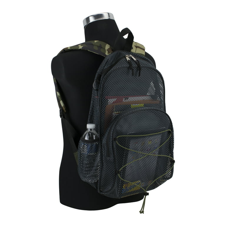 Eastsport Mesh Bungee Backpack Graphite Camo