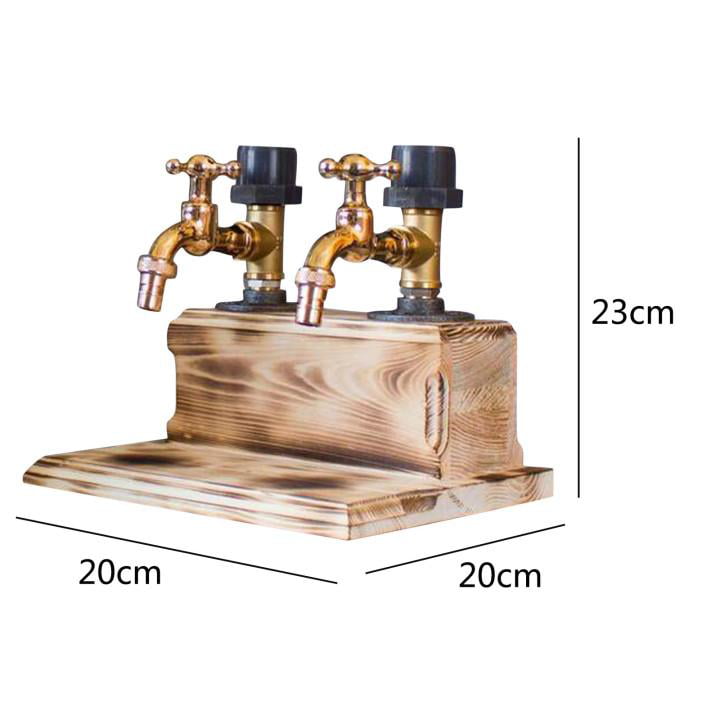 Whiskey Wood Dispenser Faucet Shaped Decanter Party Dinners Bars Beverage  Stations Beer Pot Bar Accessories Father's Day Gift