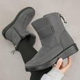 thumbnail image 7 of Gray Female Snow Boots With High Top And Fleece Lining For Warmth And Protection, 7 of 7