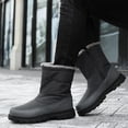 thumbnail image 5 of Winter Warm Snow Boots for Women Plus Size Solid Color Flat Casual Short Snow Boots Shoes, 5 of 8