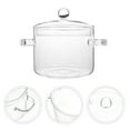thumbnail image 3 of Gymnture 2Pcs Glass Cookware Sets- Handmade, Stovetop with Lid, 1350ml, 3 of 10
