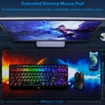 thumbnail image 4 of Gaming Mouse Pad, Extended Mouse Pad, XXL Large Big Computer Keyboard Mouse Mat Desk Pad with Non-Slip Base and Stitched Edge for Home Office Gaming Work, 31.5x15.7x0.12inch(Ice and Fire)\u2026, 4 of 5