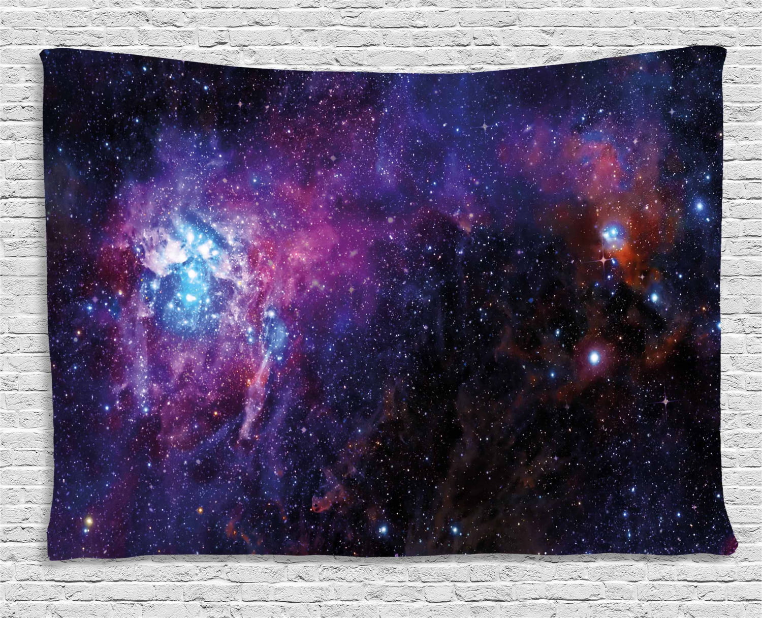 Galaxy Tapestry Starry Night Nebula Cloud Celestial Theme Image Space
