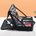 thumbnail image 3 of Jubilant Makeup Organizer Tool Bag with Thermal Insulation Layer Large Capacity Waterproof Adjustable Oxford Makeup Storage Organizer Box, 3 of 7