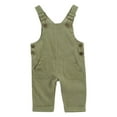 thumbnail image 2 of Seyurigaoka Seyurigaoka Baby Boys Suspender Pants with Buttons, Loose Fit Solid Color Trousers with Pockets, Toddler Adjustable Buckle Outfit, 2 of 6